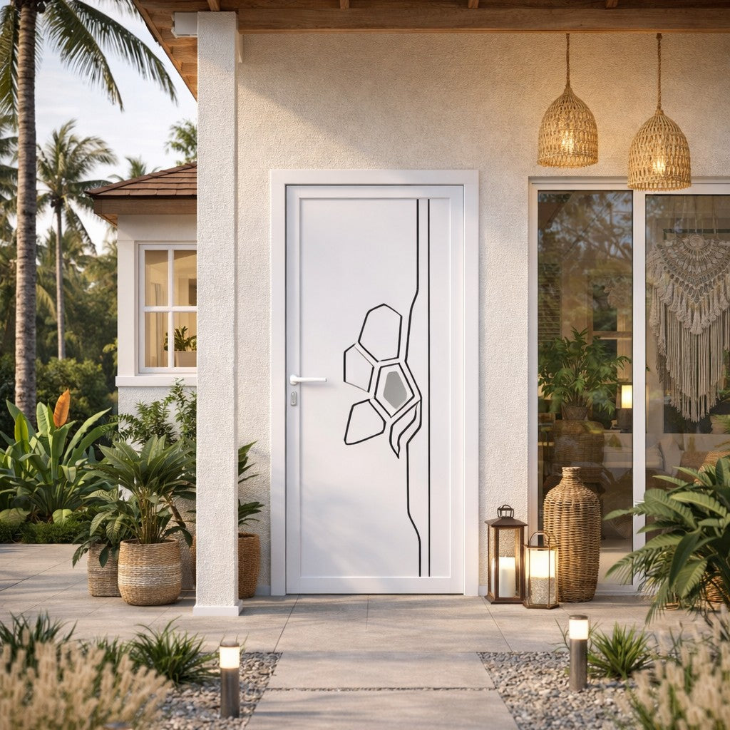 Porte d'entrée en PVC 