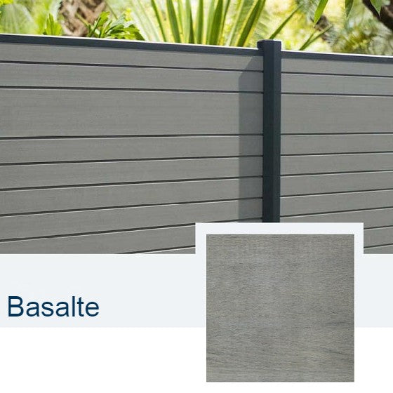 Lames en composite pour clôture - gris basalte Océwood