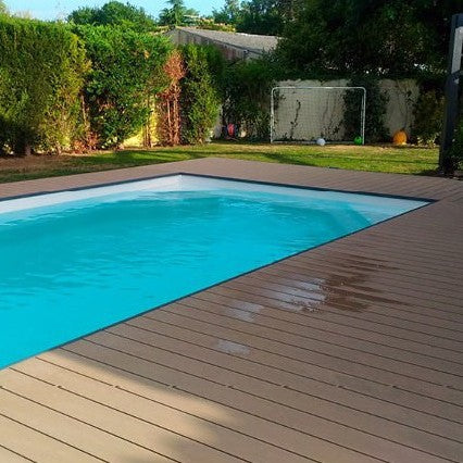 Lame en PVC pour deck et terrasse couleur moka