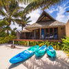 Villa de plage avec feuilles Palmex rihoa pour toiture 